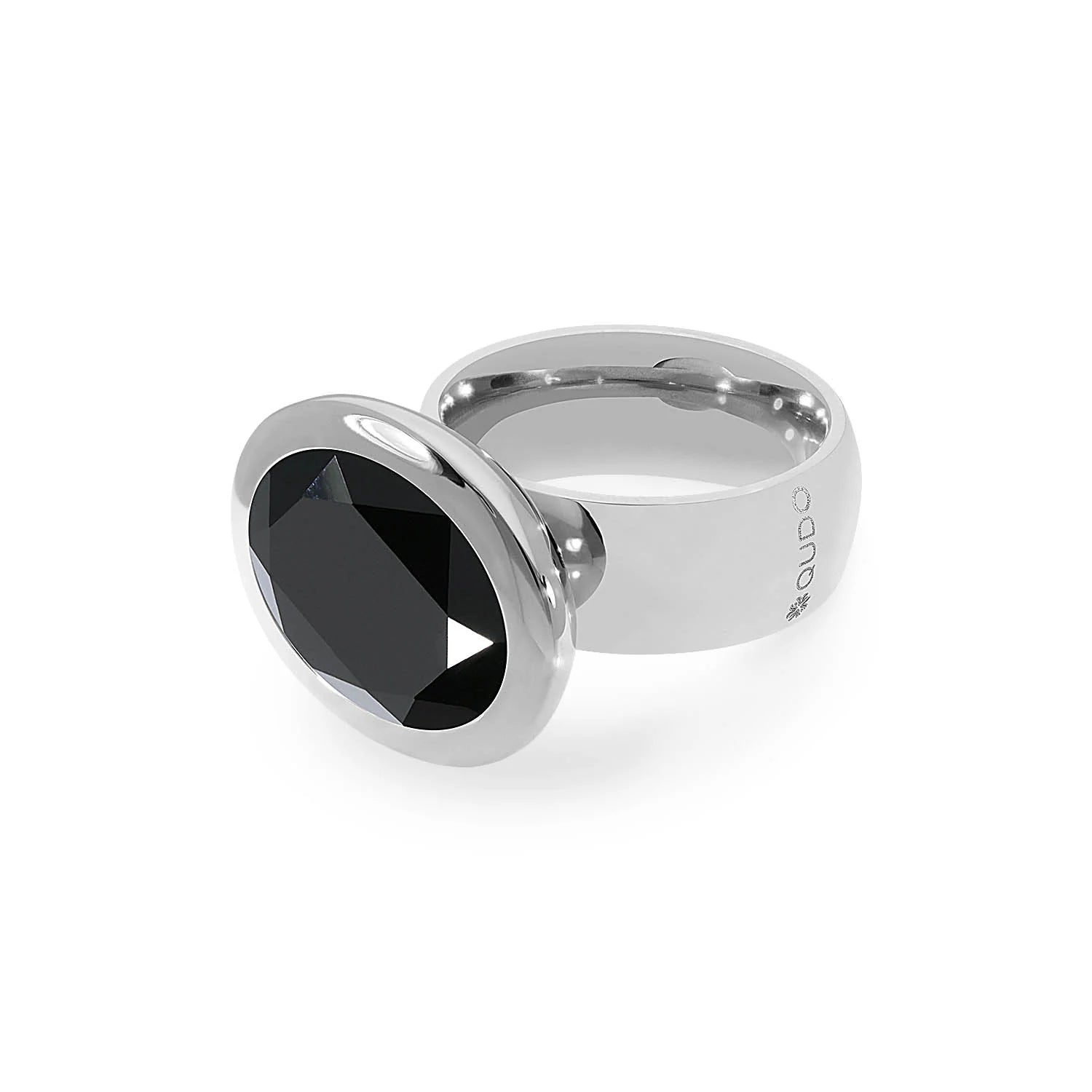 BLACK TIVOLA ring Plata