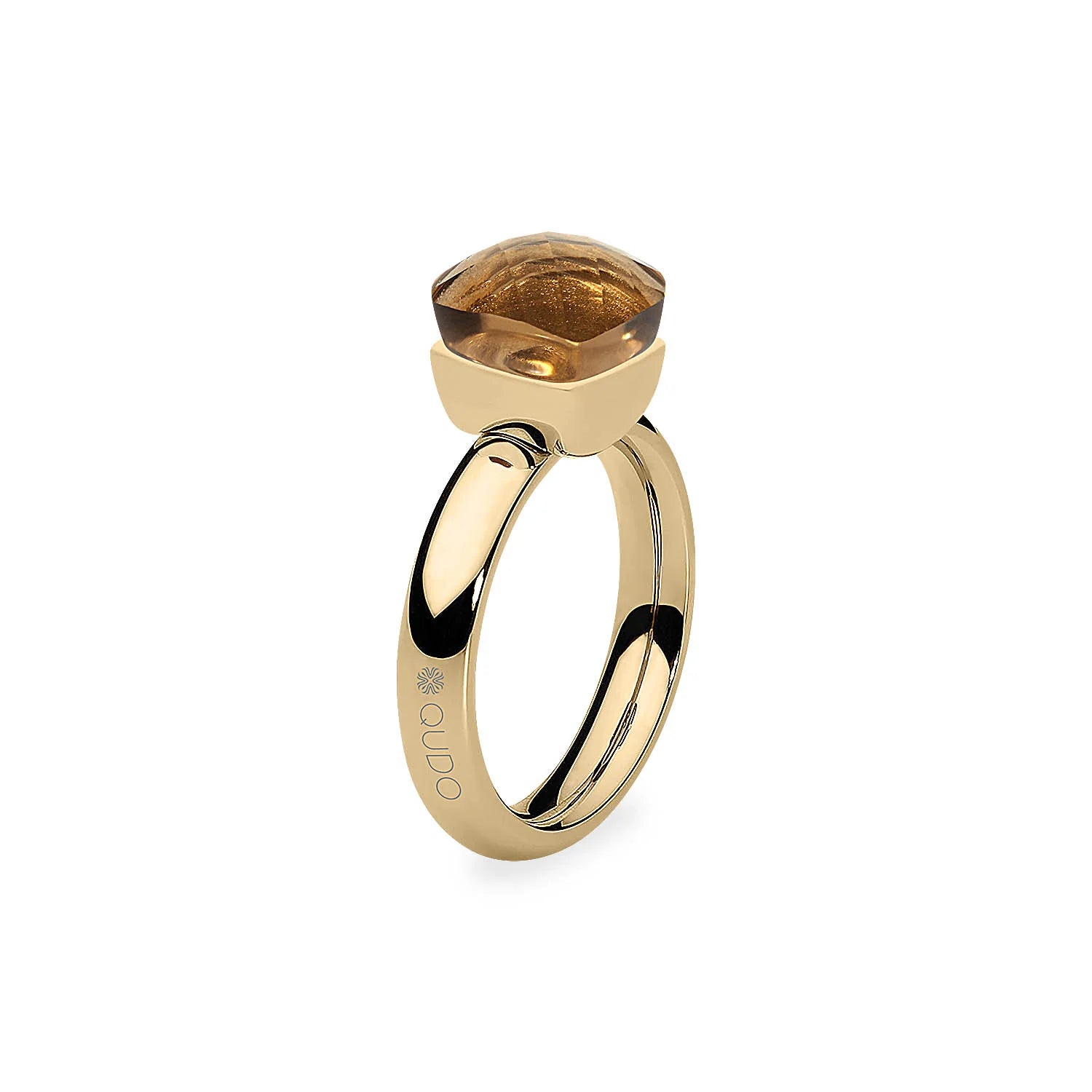 Light Smoke Topaz Firenze ring GOLD