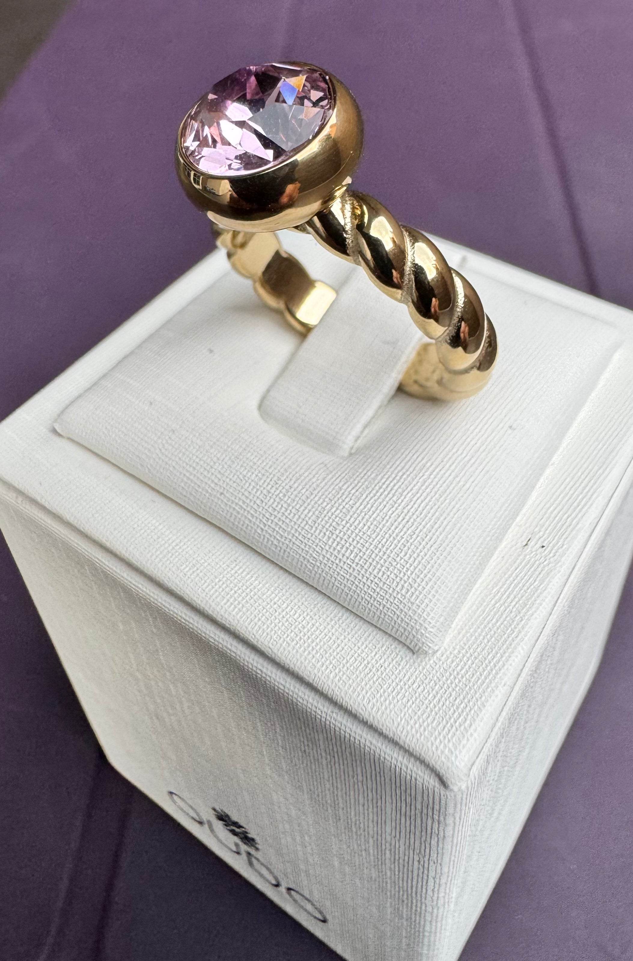 ARGOLLA LANA con cristal Sesto Light Amethist