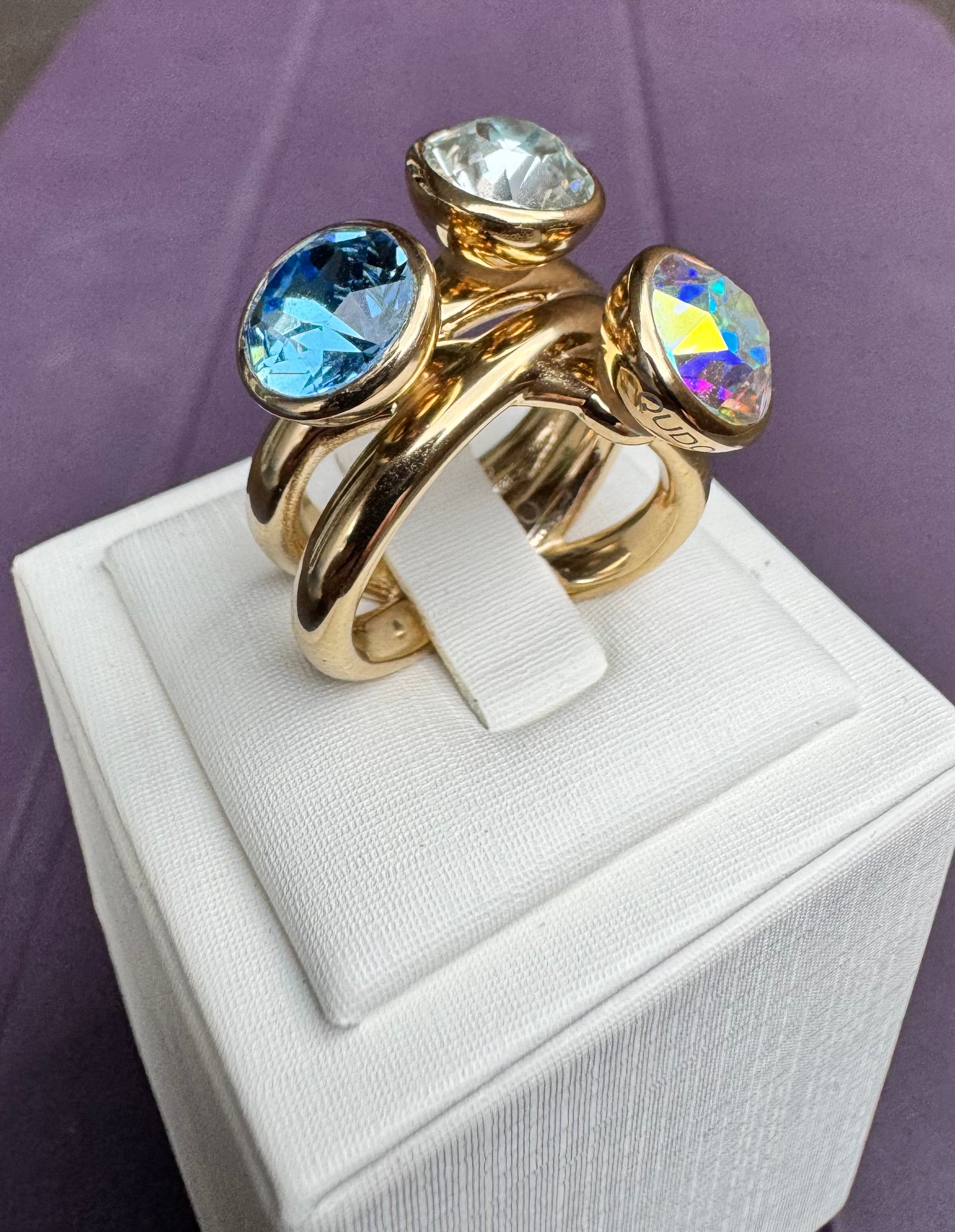 New ! Argolla SAN MARINO cristales BOTTONE 10mm