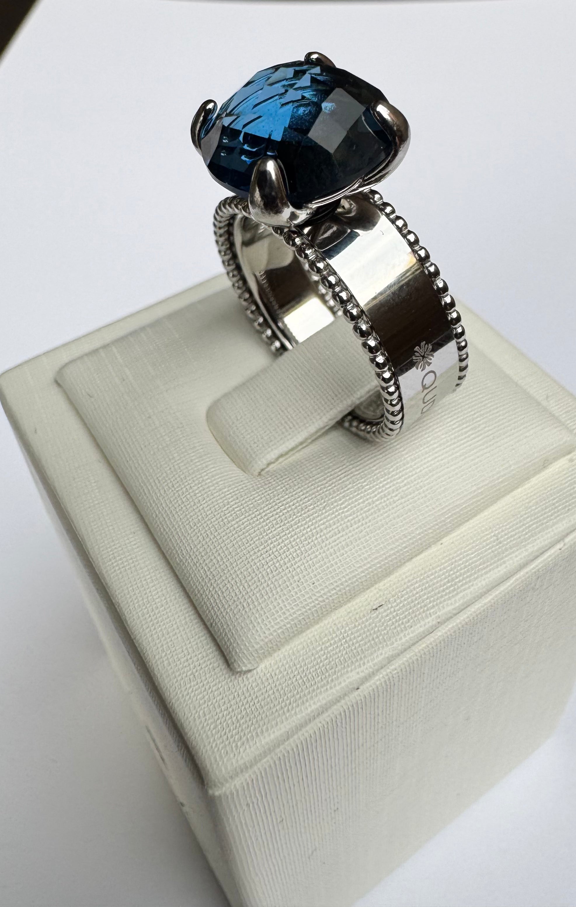 New ! Argolla Punto Plata cristal Seano