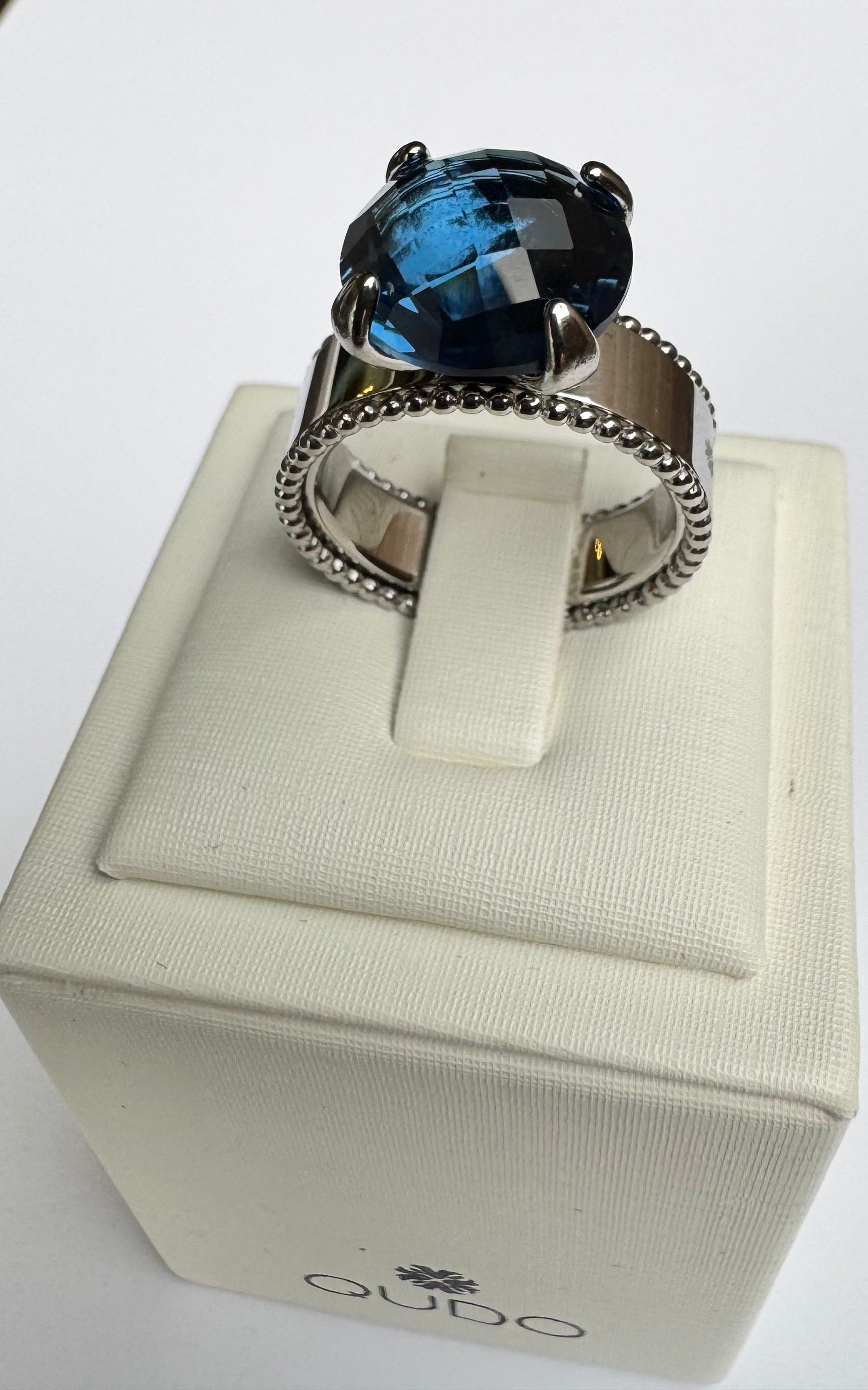 New ! Argolla Punto Plata cristal Seano